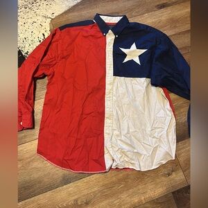 Mens Panhandle Slim rodeo shirt Texas flag size XXL